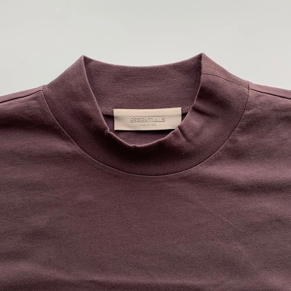 ESSENTIALS Plum Crewneck Long Sleeve Tee - Picture 3 of 12